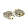 DB15 15 Pin Parallel DB15 Gold-plated Copper Cable Straight Leg Connector 2 Rows Welded Plate MINI Gender Changer Adapter
