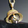 KRKC&CO 14K Gold CZ Monkey D. Luffy Hip Hop Pendant Hip Hop Jewelry for amazon/ebay/wish online store for Wholesale in Stock