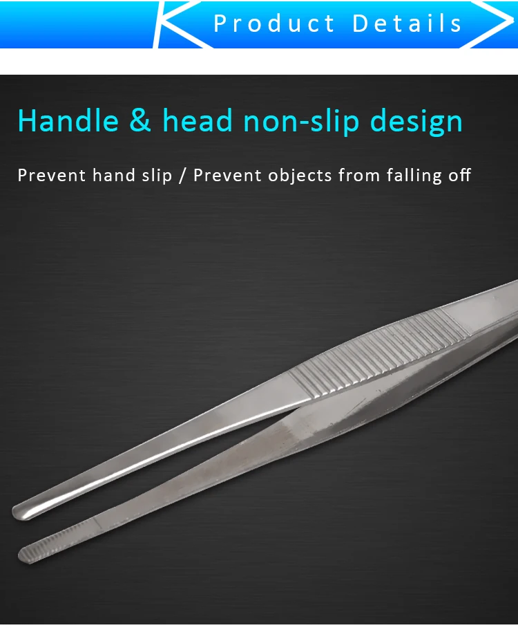 Stainless Steel Animal Tweezers Medical Instrument Veterinary Surgery