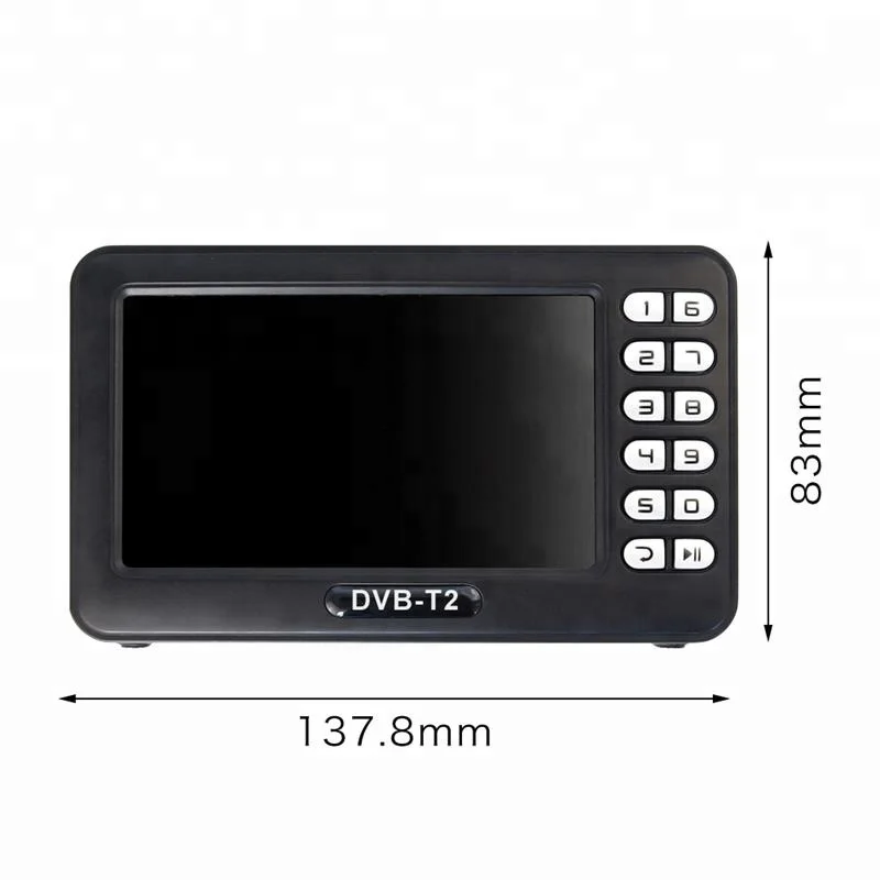1080P Mini Portable TV, 12-inch 16:9 LED Handheld DVB-T/T2 Digital