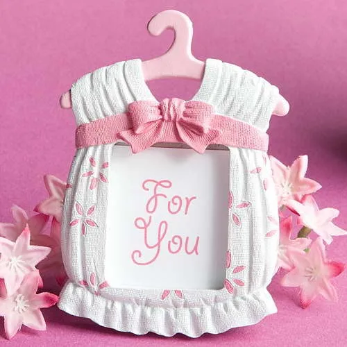 Cute Bule And Pink Baby Clothes Photo Frame Baby Shower Favors Gifts