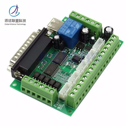 5 Axis CNC Breakout Board with Optical Coupler for MACH3 Stepper Motor Driver