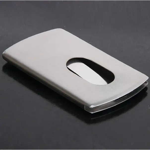 silver business card holder for men