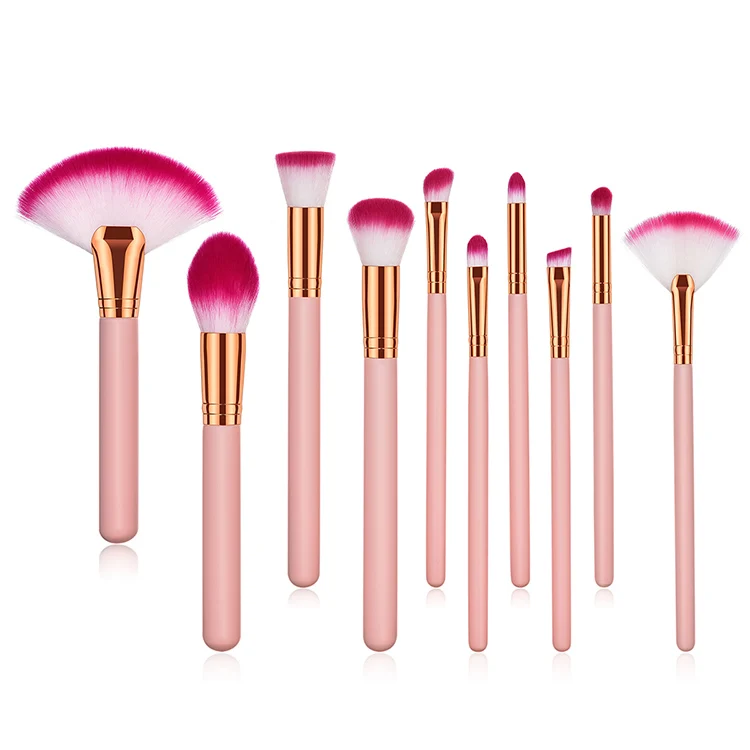 10pcs Oval Brushes Set For Beginners Or Makeup Artist Makeup Brush Kit