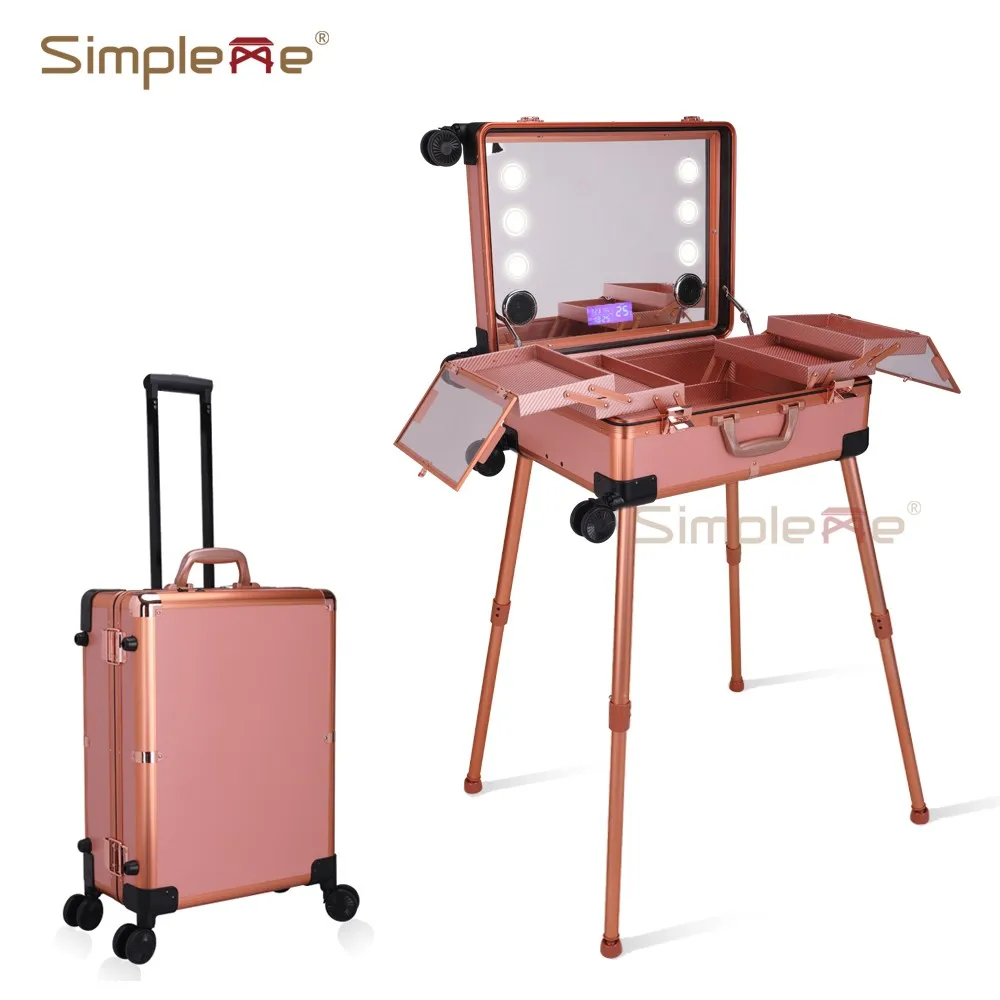Simpleme Director Aluminium Foldable Artists Makeup Telescopic Chair