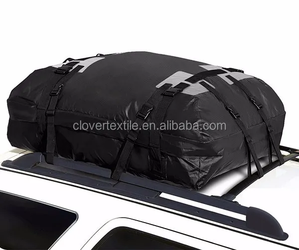 Car Vehicle Waterproof Roof Top Bag with 8pcs Heavy Duty Straps Cargo Pack Bag Storage Box Luggage Rack Holdall Car Rooftop Cargo Carrier Bag 