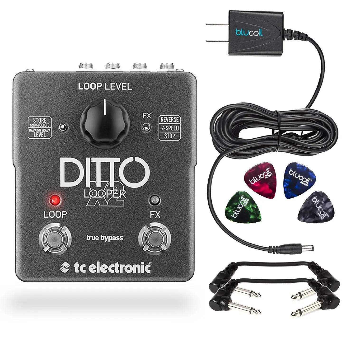 Buy TC Electronic Ditto X2 Looper Effects Pedal BUNDLED WITH Blucoil