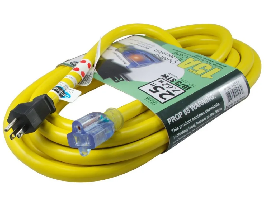 Stw Super Heavy Duty Outdoor Jacket Lighted End Extension Cord Buy