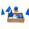 Montessori Wooden Geometric Shapes Solids Learning & Education Cognitive Math Toy