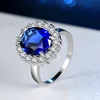 Wish Hot Sale White Gold Jewellery Sapphire Custom Ring, Dubai Zirconia Finger Ring Designs Women, Women Ring