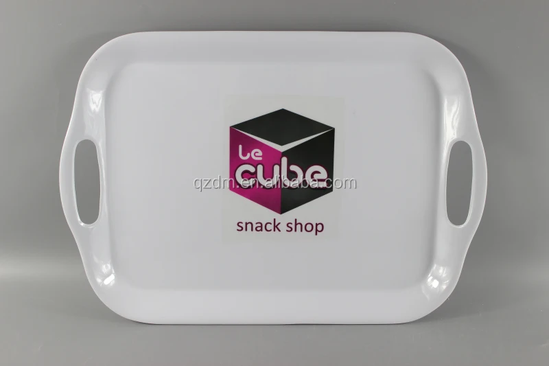14-16-18 inch Melamine tray Plastic tray with handle