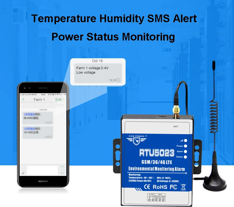 Gsm Temperature Datalogger Sms Temperature Monitoring Connect Ds18b20 Rtu5023 Buy Remote