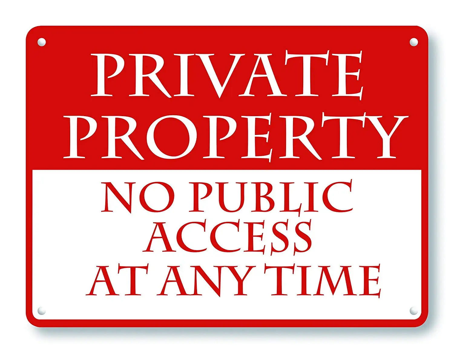 wendana No Public Access At Any Time Signs Aluminum Vintage Outdoor Yard Signs Funny Metal Signs Tin Sign Home Decor