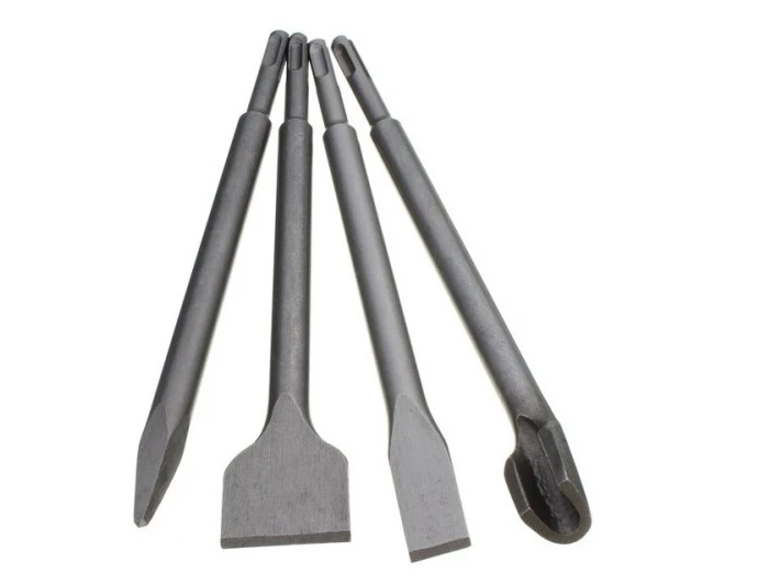 SDS Plus Electric Hammer Spade Hollow Gouge Groove Wide Flat Moil Point Round Chisel for Concrete Stone Masonry Wall