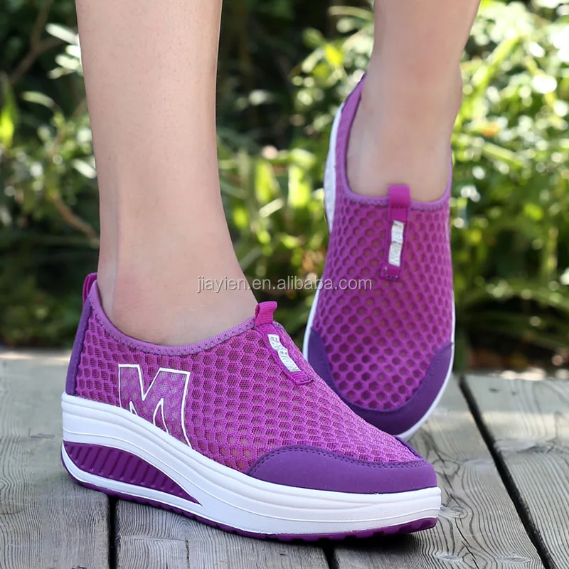 2016 women casual shoes height increasing summer shoes woman breathable swing fashion casual shoes for women height increasing