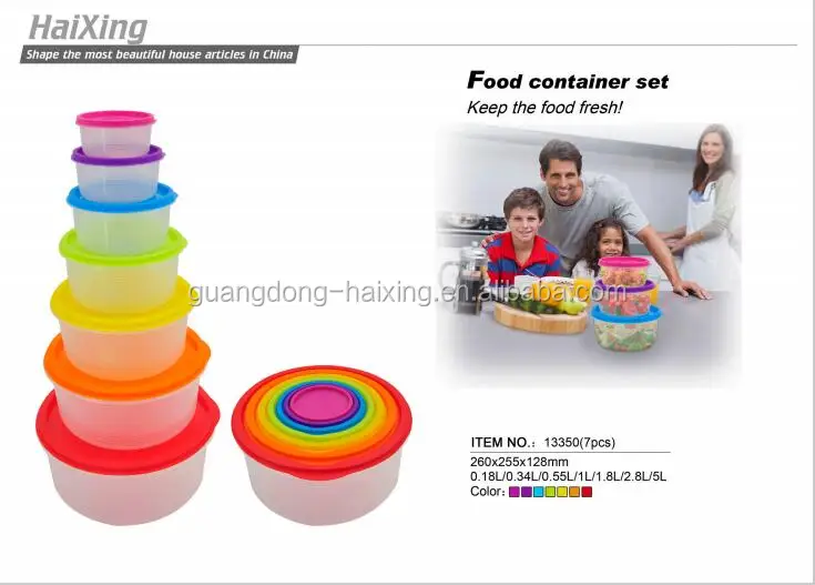 Wholesale PP clear 1 compartment meal prep food storage containers with colorful lids