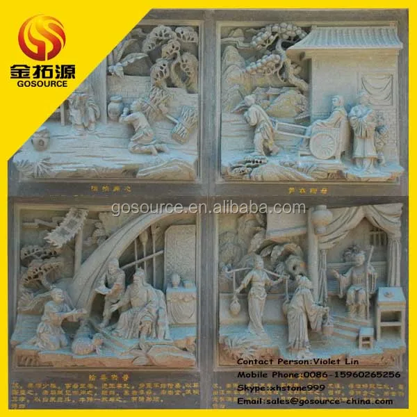 
temple buddha wall relief sculpture stone 