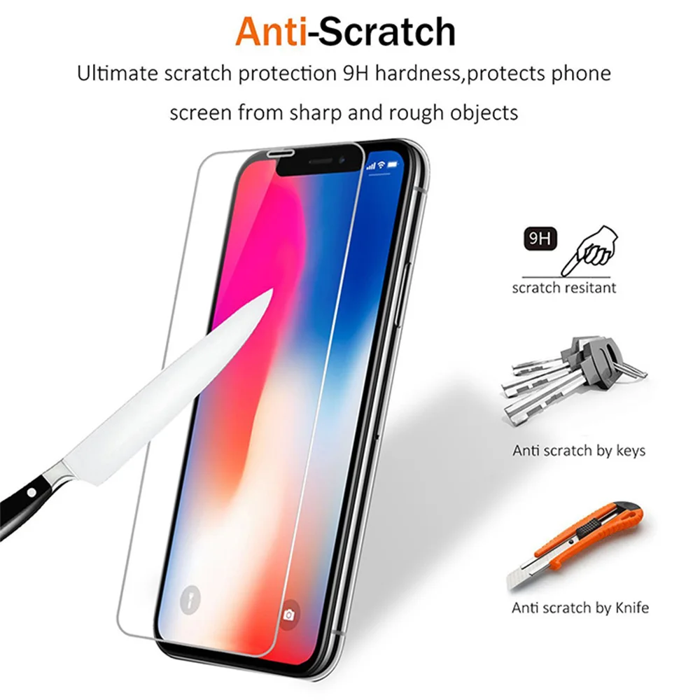 High Quality Antifingerprint For Iphone X 9h Tempered Glass Screen