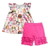 Dropshipping OEM/ODM Wholesale Back to school alarm clock Bag Printed lovely kids girl outfits