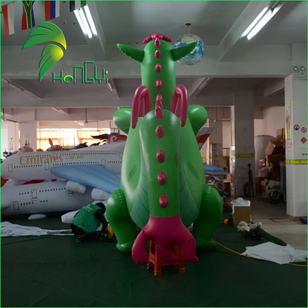 inflatable green dragon