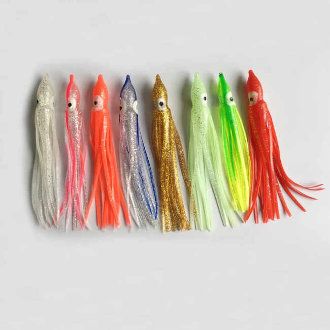 5cm 8cm 12cm 15cm Trolling Octopus Skirts Soft Plastic Octopus Lure ...