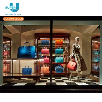 Brand New High End Luxury Fashion Retail Store Window Display Bag Vitrine Design Brand New High End Luxury Fashion Retail Store Window Display Bag Vitrine Design