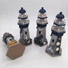 Hot selling creative desktop decoration / Handmade beautiful Distressed wooden lighthouse / petrified wood home decoration