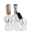 10ml Custom Apple Shape Empty UV Gel Nail Polish Glass Bottle With Brush Silver Gold Cap (NG03A)