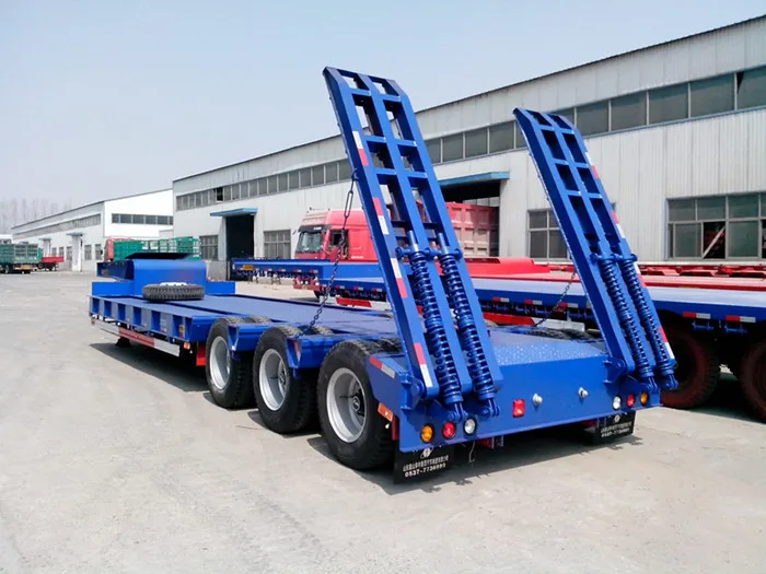 2/3/4 Axle Low Loader Truck Cargo Lowbed Semi Trailer Lowboy Trailer for Sale