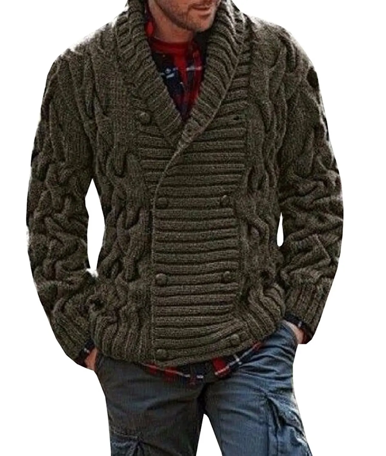 Cheap Mens Double Breasted Cardigan Sweater, find Mens Double Breasted ...