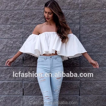 plus size white off the shoulder top