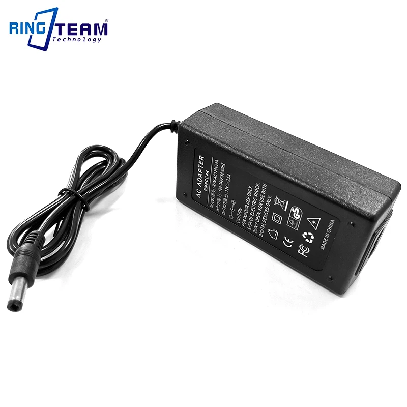 RingTeam 12V 2.5A AC Power Adapter for CCTV Closed Circuit TeleVision Monitor LED Lamp Digital Cameras Set-top Boxes Routers details