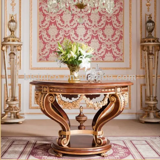 Antiguos muebles de comedor mesa comedor redonda de oro de lujo ...