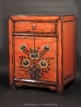 Chinese Antique Asian Furniture Shanxi Original Painted Cabinet