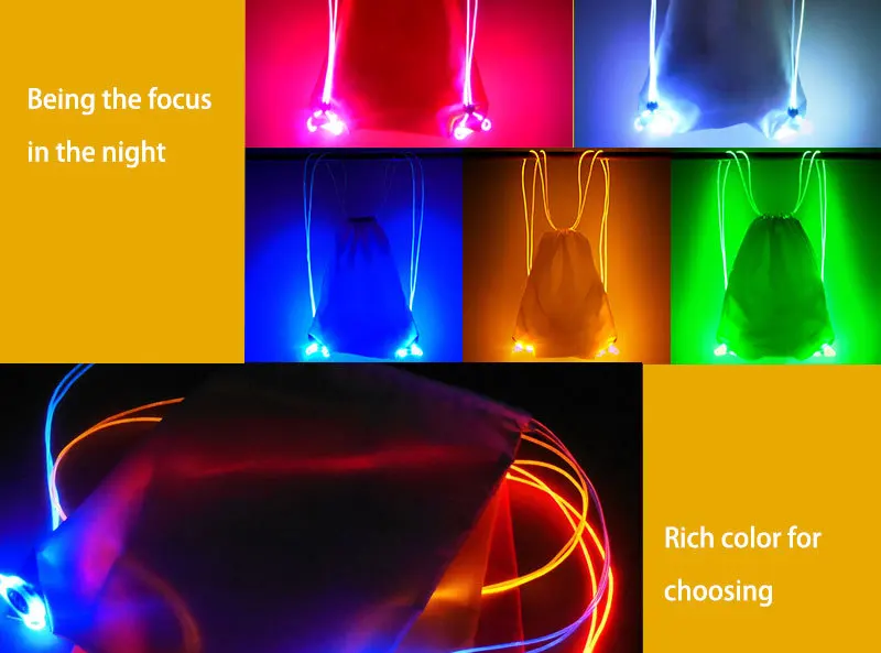 Oem Customized Promotional Led Drawstring Bag Buy Led Drawstring Bag
