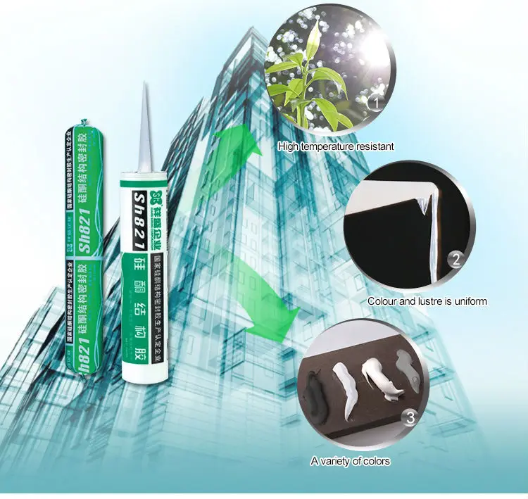 General Weatherproofing Green Color Silicone Sealant With Neutral