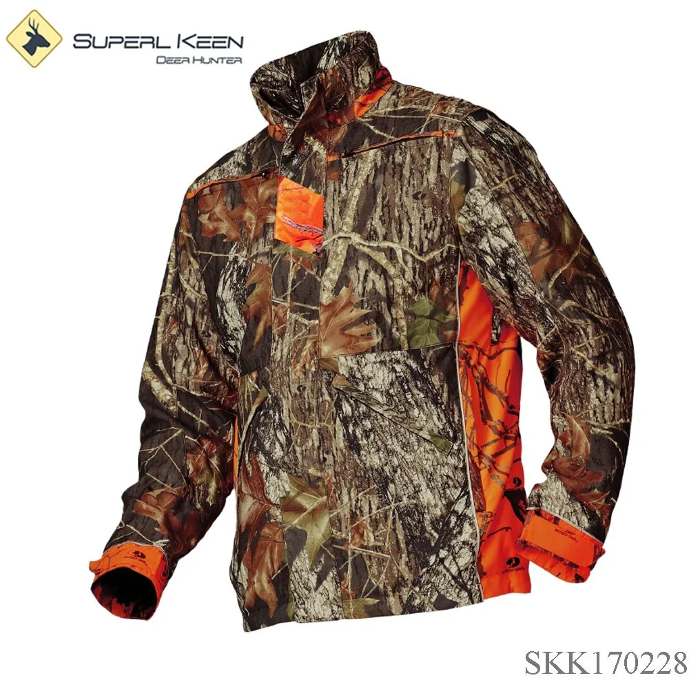 Camo Hunting Coat Waterproof Windproof Orange Camo Hunting Jacket - Buy ...