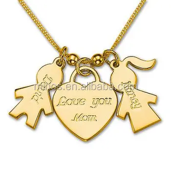 kid name necklace mom