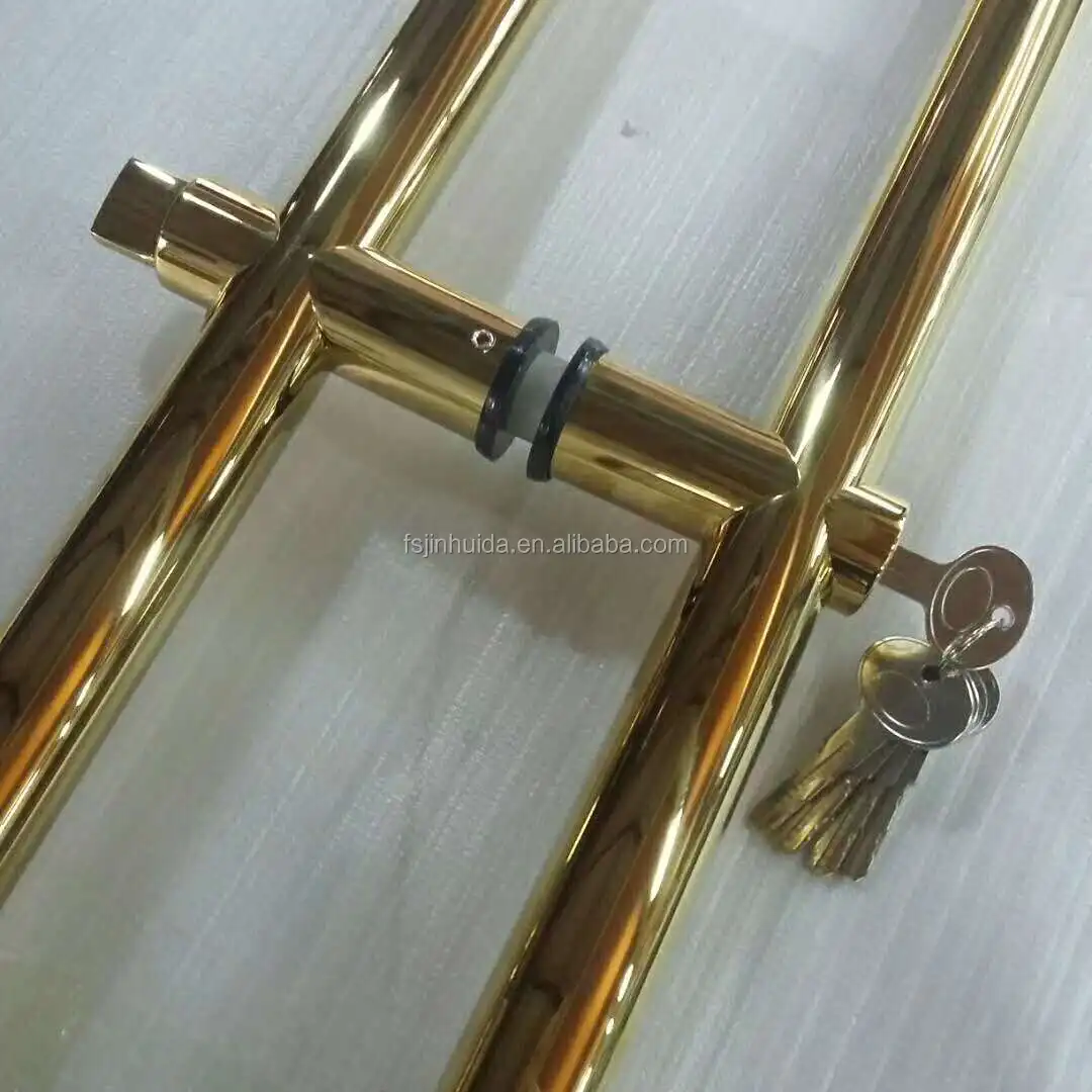 Jl1843 Locking Pull Handle Brushed Stainless Steel Locking Ladder Pull