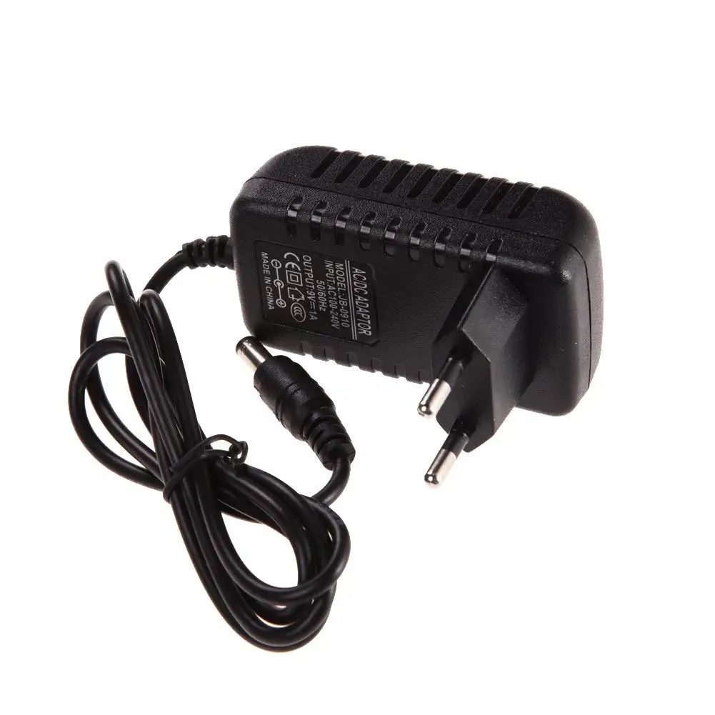ERTIANANG AC 100-240V Converter Adapter DC 9V 1A 1000mA Charger EU Plug with 1M cable