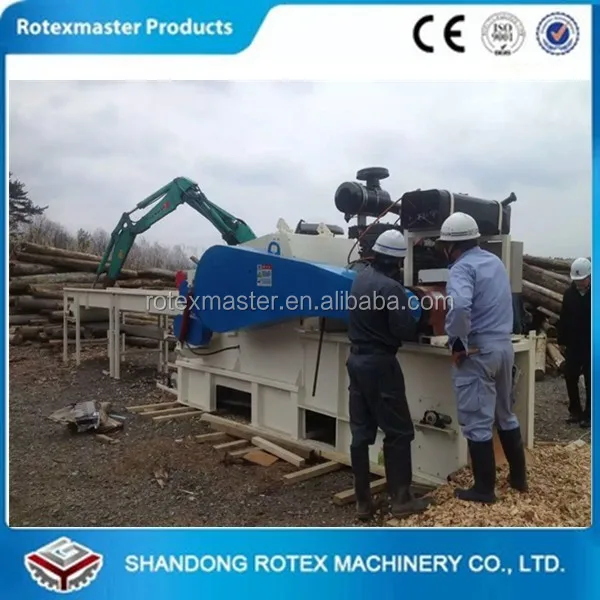 Diesel engine wood chipper biomass crusher Tree branch chipper shredder chips machine