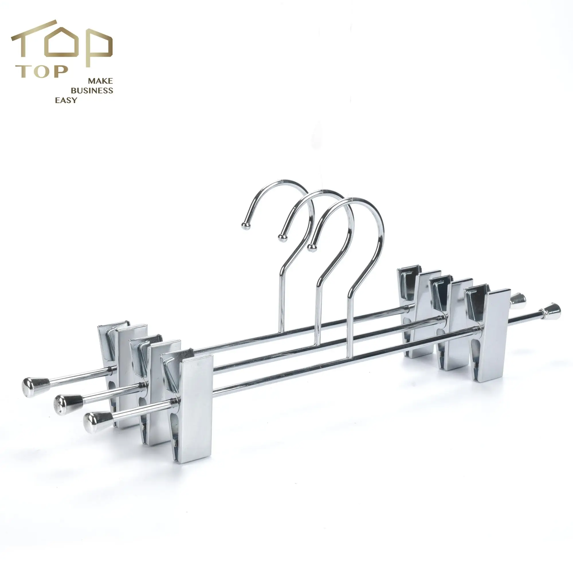 Metal Hangers Pants Hangers With Bottom Clips Buy Metal Pant Hanger