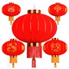 Traditional chinese red lanterns Red Flocking palage lamp SILK LANTERN ZONE