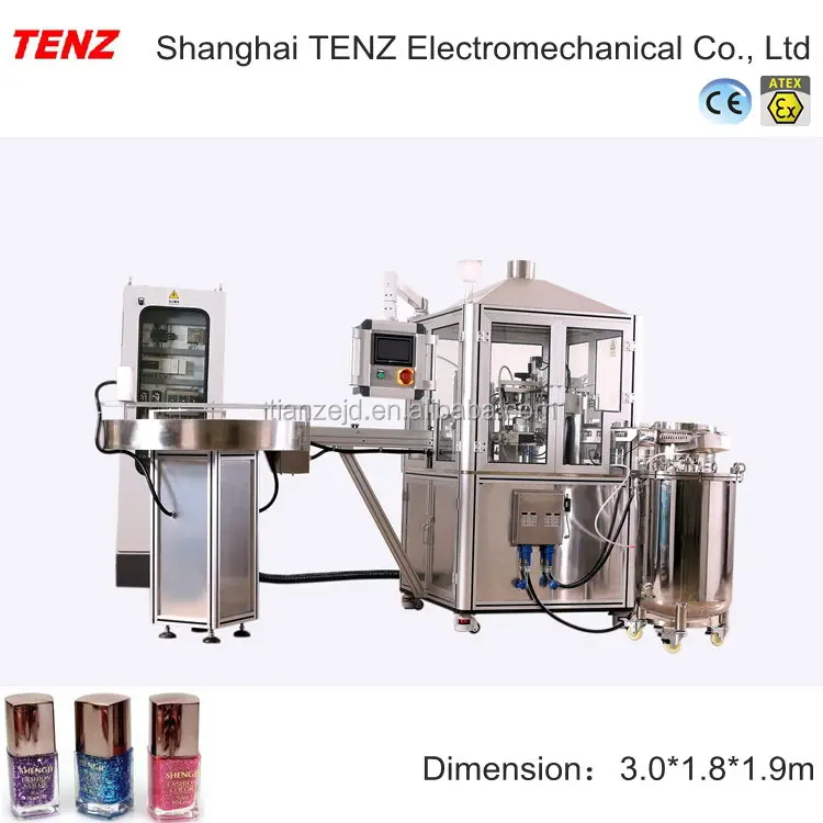 Tenz Automatic Nail Polish Filling Machine Nail Polish Produce Line ...