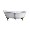 big sizes enamel bath,cast iron bathtub,double slipper cast iron claw foot bathtub