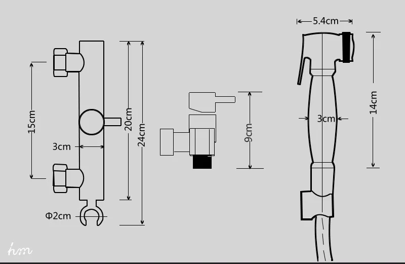 Wall Mounted Chrome Finish Toilet Jet Spray/hygienic Toilet Spray