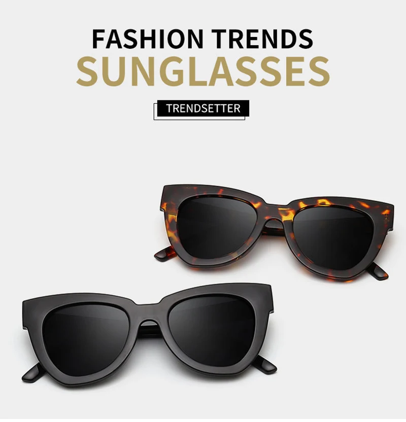 Hot 2019 Cool Dazzle Cat Eye Frame UV400 Women Shades Retro Sunglasses