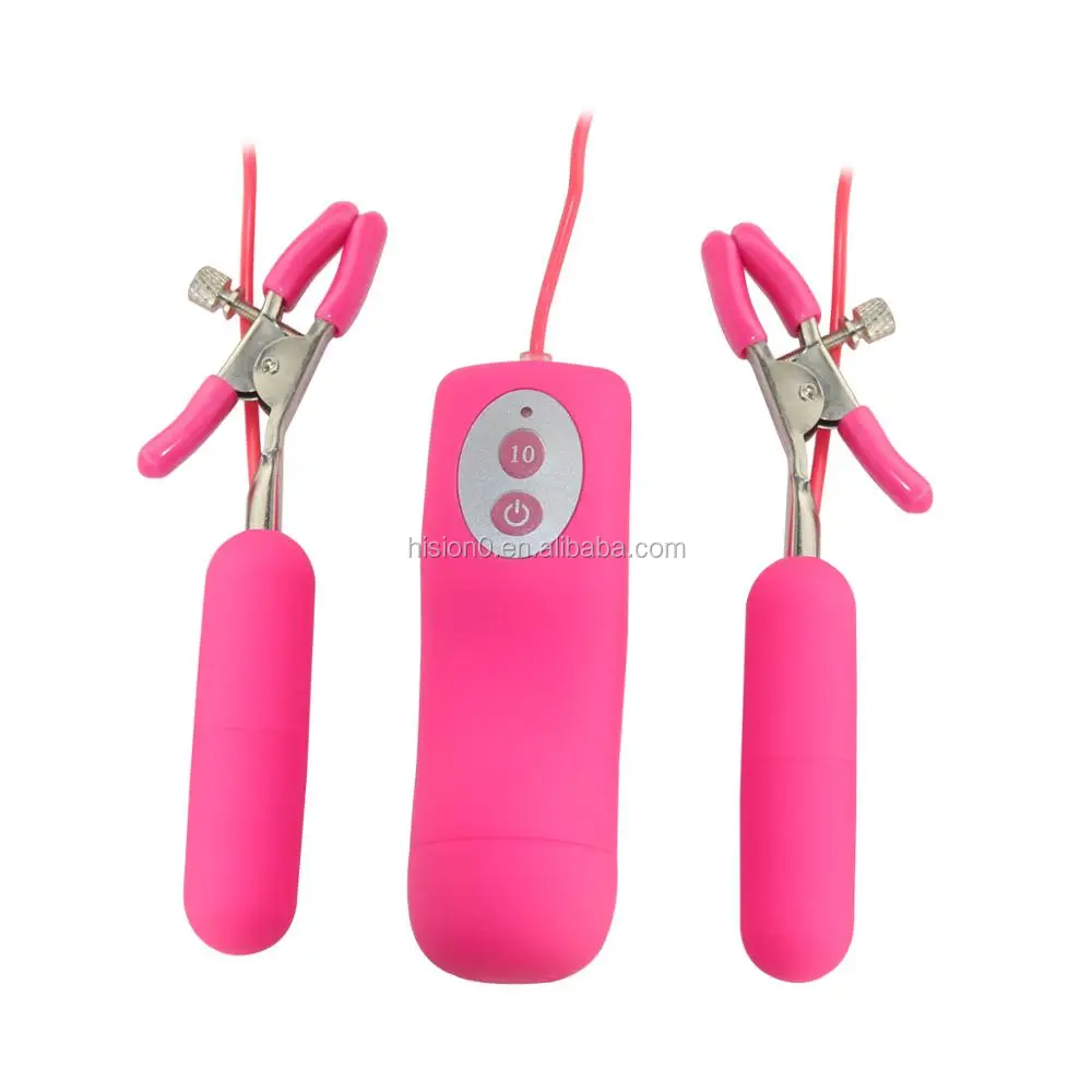 2 Colors 10 Function Nipple Stimulators Silicone Vibrating Breast