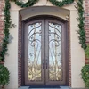 Factory direct price luxurious forged front entry wrought iron door