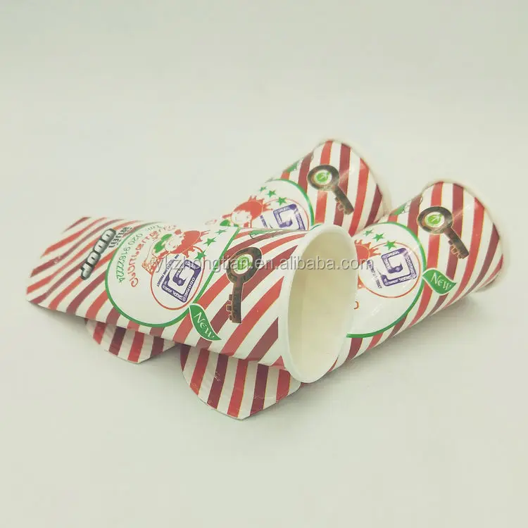 Disposable Calippo Cup 120ml Customized Print logo Paper Tube with Lids ...